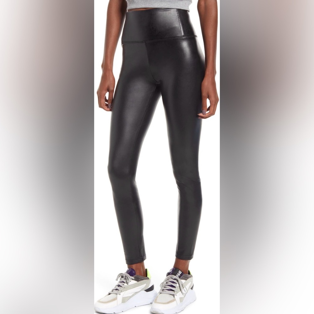 Nordstrom Rack  BP Black High Waisted Faux Leather Leggings Pants